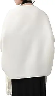 [Gochoneng] Women's Scarf Pashmina Shawls and Wraps for Evening Dresses Wedding Bridesmaid Bride Shawl Soft Winter Warm Scarves, Cream