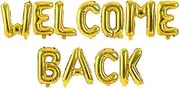 Welcome Back Balloons Gold Welcome Back Banner Welcome Back Balloon Banner for Back to School Party Supplies Classroom Home Decor Decorations