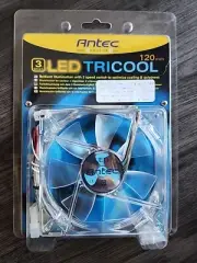 Antec TriCool 120mm Clear Case Fan with 3-Speed Switch Sleeved Black