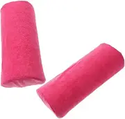 Ipetboom 2pcs Nail Art Hand Pillow Nail Hand Rest Nail Art Cushion Nail Art Hand Pad Arm Rest Cushion Manicure Hand Holder Arm Rest for Nails Manicure Hand Pillow Arm Rest Nails Fabric Rosy