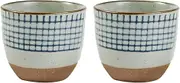 MAGICLULU 2pcs Hand Painted Japanese Sake Serving Cups Elegant Glazed Sake Container for Tea Spirits