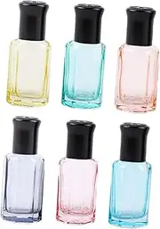 LALADEFIEE 6 Pack Refillable Perfume Travel Bottle Oil Fragrance Essential Oil Bottle Roller Ball Random Color