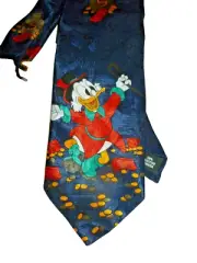 Vintage Disney Mickey Unlimited Scrooge McDuck Tie Necktie NEW Old Stock