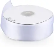 PEPLAYTAL Solid Grosgrain Ribbon for Present Wrapping Crafts Durable Curling Ribbon White for Hair Bows Wide Versatile Use