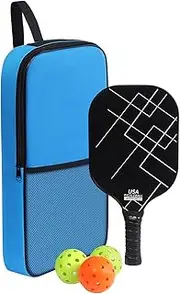 Pickleball Paddle Bag - Pickleball Paddle Bag with Mesh Pocket - Portable Equipment Carrying Bag Large Capacity Sports Bag for Men Women Sport Lover