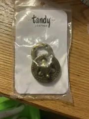 Tandy Leather Turn-Lock Bag Clasp Antique Brass Finish 1307-00