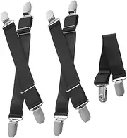 5Pcs Multi-Use Elastic Boot Straps Leg Clips Secure Motorcycle Riding Biker Cinch Clip Straps Adjustable Length for Comfortable Fit
