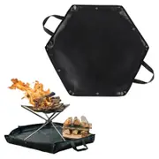 Camping Fire Pit Mat Hexagonal Portable Fireproof Pad