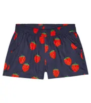 [Mini Rodini] Mini Rodini Strawberry printed cotton shorts Y 8/9 blue
