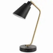 Globe Electric 52095 Belmont Desk Lamp with USB Port, Matte Black, 17-In. -