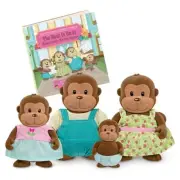 – The O'Funnigan – Set of 4 Collectible Posable Monkey Figures Monkey Family