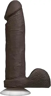 Doc Johnson The Realistic Dildo- 8 Inch ULTRASKYN with Removable Vac-U-Lock Suction Cup - F-Machine and Harness Compatible - for Adults Only, Chocolate