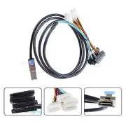 Mini SAS SFF-8088 to SAS SFF-8482 Male 29Pin with 4Pin IDE Power Supply Cable