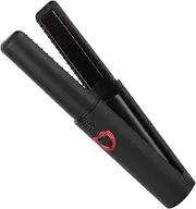 Vomeko Mini Portable Flat Iron, Negative Ion Home Flat Iron Curler,Hair Straightening Iron, Curls Bangs, Worldwide Use for Travel, (Black)