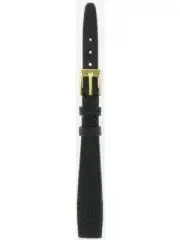 Hirsch Ladies 12mm Black Lizard Grain Watch band 10116650-1-12