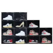 Premium Sneaker Display Shoe Box Storage Black Acrylic Boxes Side Stackable