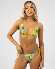 [Kaiami] Kaiami Women's Nirvana Ring Triangle Bikini Top Size 12 12 Multicolor