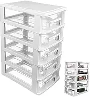 Alipis Elegant Plastic Box Organizer Drawer Type Closet Airtight Storage for Office Study