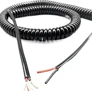 Spring Spiral Power Extension Cords, 2 Cores Power Telescopic Wire 1.5mm Square Stretch 1-12 Meters(Stretch 1 Meter)