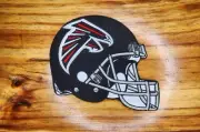 4.5 inch Falcons helmet embroidered iron on patch. No sewing needed.