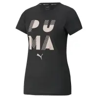 在飛比找momo購物網優惠-【PUMA】上衣 女款 短袖上衣 運動 黑 52092101