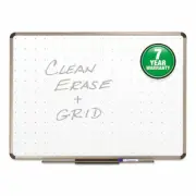 Quartet® Prestige Clean & Erase Grid Whiteboard 24" × 18" Euro Titanium Frame