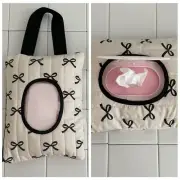 Durable Bowknot Paper Napkin Boxes Portable Thread Napkin Holder Issue Bag