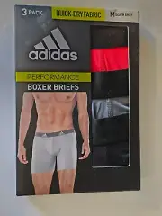Adidas Performance Boxer Briefs Underwear 3-Pack Men's Scarlet/Onix/Black Medium