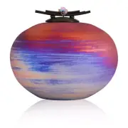 Large/Adult 190 Cubic Inches Ceramic Raku Funeral Cremation Urn for Ashes