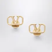 [Valentino Garavani] VLogo Signature earrings in gold-tone metal One size Metal