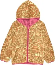 [GuoChe] Sherpa Lined Toddler Hoodie Valentine's Day Floral Doodle Orange Toddler Girl Dress pink Toddler Fleece Zip Up 3T