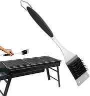 Frxib Grill Brush for Outdoor | Stainless Steel Grilling Cleaner Scrubber - Ergonomic Handle Multi-Functional Barbecue Cleaning Brush for Picnic Gathering Yard Camping