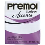 Sculpey Premo Modelling Clay White Glitter 57g