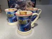 (3) Polar Express "BELIEVE" 3D Mug Ceramic Hot Chocolate/Coffee 3 Cups