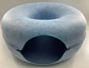 Peekaboo Cat Cave Light Blue 24” Round