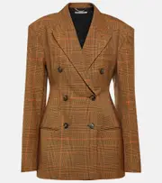 [Stella McCartney] Stella McCartney Checked virgin wool blazer AU 12 orange