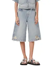 Allsaints Louie Denim Long Shorts
