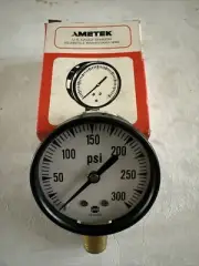 NEW US Gauge Ametek 0-300 PSI Pressure Gauge 2 in Dial USA box NOS