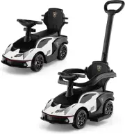 HONEY JOY Lamborghini Licensed Push Cars for Toddlers 1-3, 3 in 1 Stroller Sl...