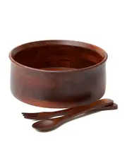 Woodard & Charles 13in Large Salad Bowl & Servers