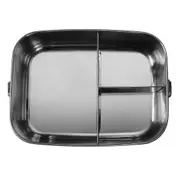 Stainless Steel Bento Box Lunch Container,3-Compartment 1400 Ml