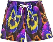 [RPLIFE] Swim Clothes for Boys, Anti Chafe Swim Trunks Boys 2 T, Vivid Pansy Burst Purple