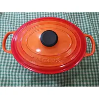 在飛比找蝦皮購物優惠-le creuset 27公分火焰橘大耳橢圓鍋