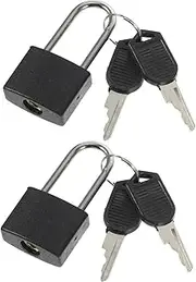 Healeved 2 Sets Mini Padlock Set Lightweight Theft Luggage Locks with Key Resistant Storage Locks for Cabinets and Outdoor Use
