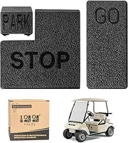 10L0L Golf Cart Club Car DS Accelerator Pedal Pad, Brake Pedal Pad, Parking Hill Brake Pad Set, Fit 1981-UP Years Golf Carts, OEM GO 1010879 1013871 Park 1010832 1013870 Stop 1010833 1013869
