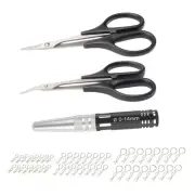 RC DIY Tool Kit, 1 Hole Puncher Reamer 1 Curved Scissor 1 Straight Scissor 48...
