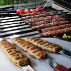 8/16X Stainless Steel Barbecue Metal Skewers Flat Needle BBQ Tools Kebab Stick