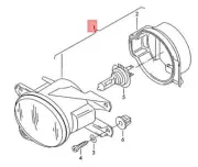 Genuine Volkswagen Halogen Fog Lamp Left NOS VW 6N0941699E