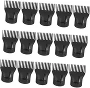 WRITWAA 15pcs Hair Dryer Diffuser Comb Attachments Durable Hair Dryer Nozzle Comb for Smooth Shiny Styles Compatible with High Temperature Resistant