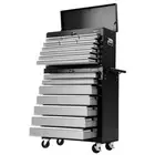 17 Drawer Tool Box Trolley Cabinet Toolbox Chest Auto Garage Storage Box Grey